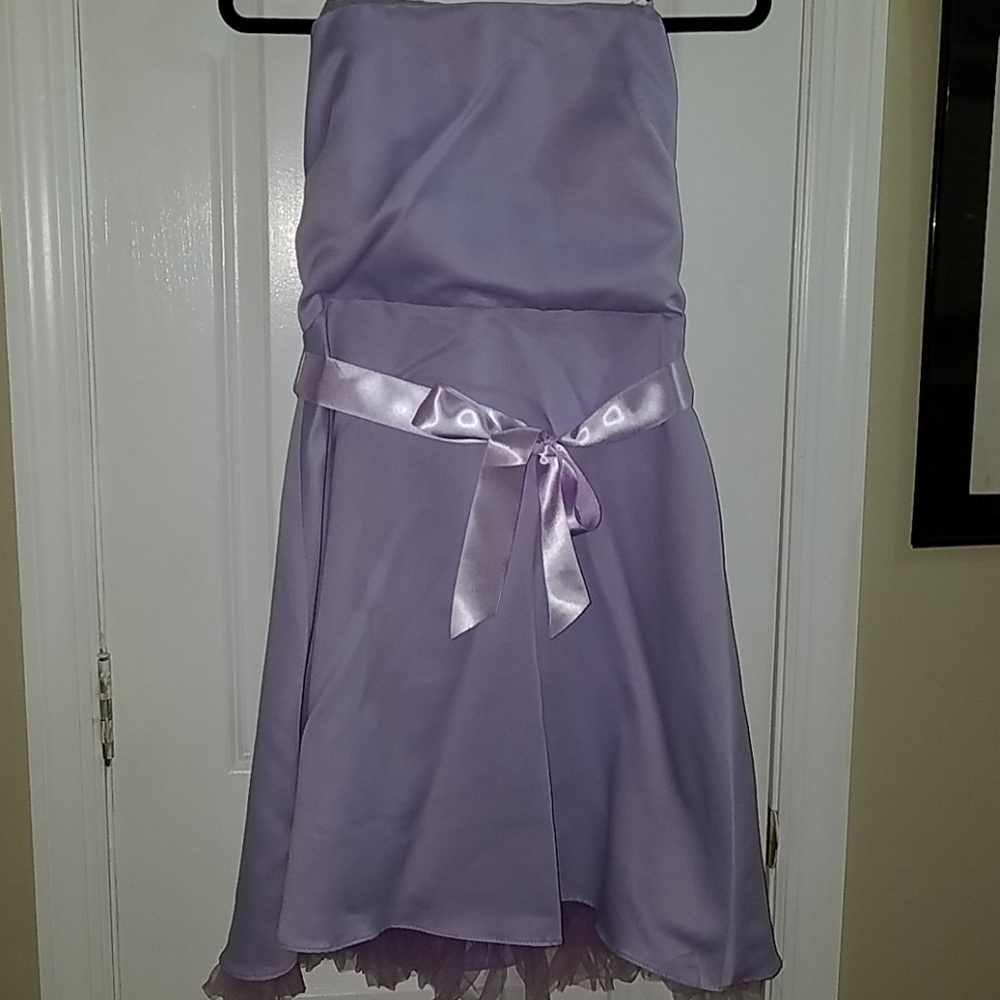 Scene strapless lavender, tulle bottom dress 11/12